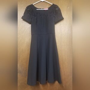 Betsey Johnson Black Lace Detail Top